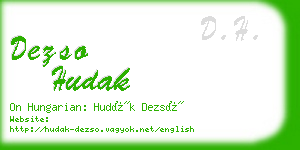 dezso hudak business card